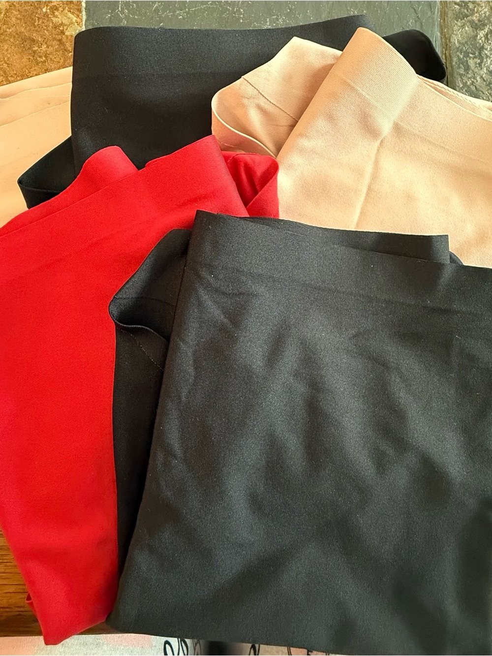 Women's 6 pk panties Black, Red & Beige